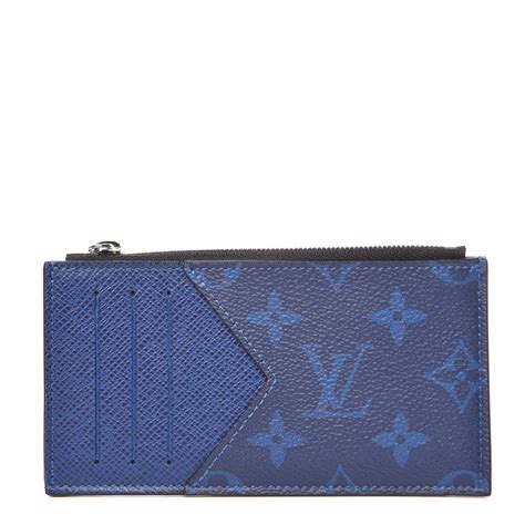 louis vuitton coin card holder cobalt|louis vuitton travel card holder.